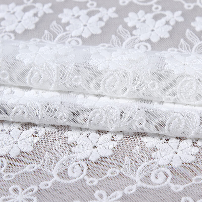 Embroidered Fabric 3D Lace Trim Polyester for Apparel Wholesale Suppli 6